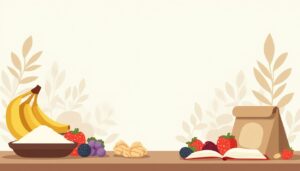 Minimalistische flat design illustratie van een rustieke keukenopstelling.